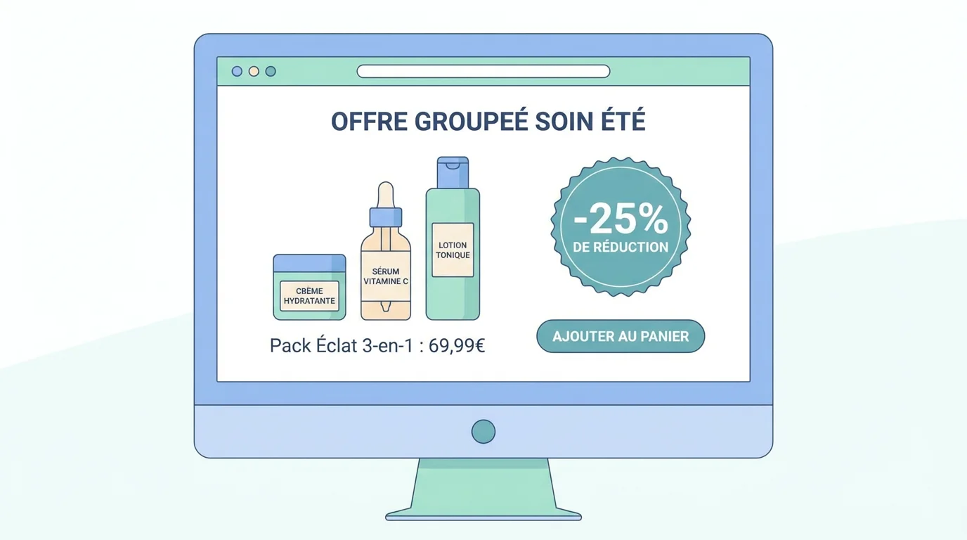 Screen showing a discounted product bundle offer on an online store