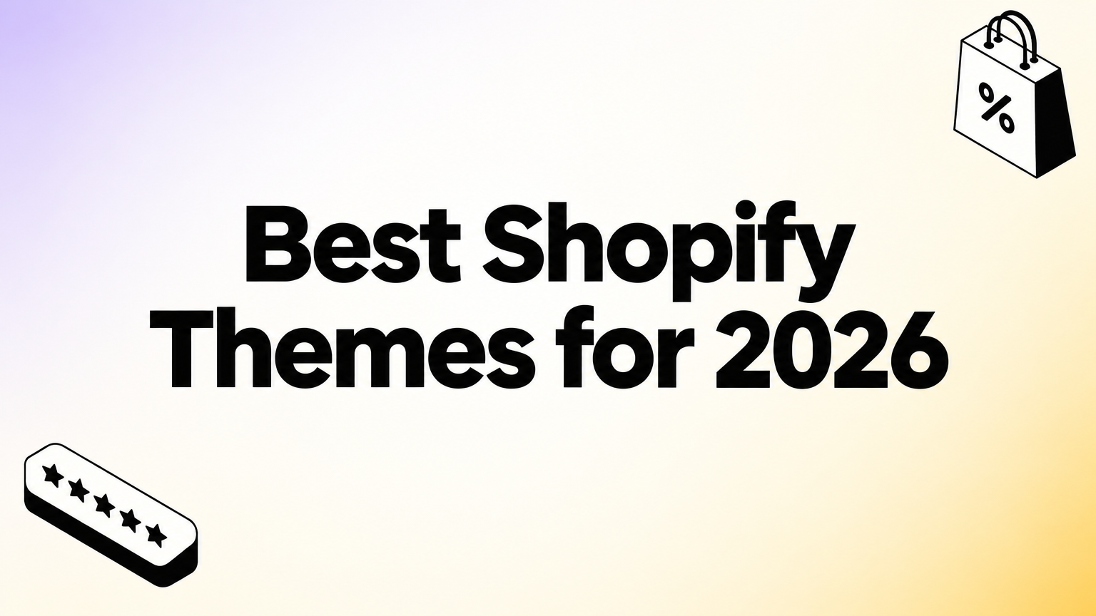 Bannière de boutique recadrée répétant THE BEST SHOPIFY THEME avec des icônes de cœur en contour.